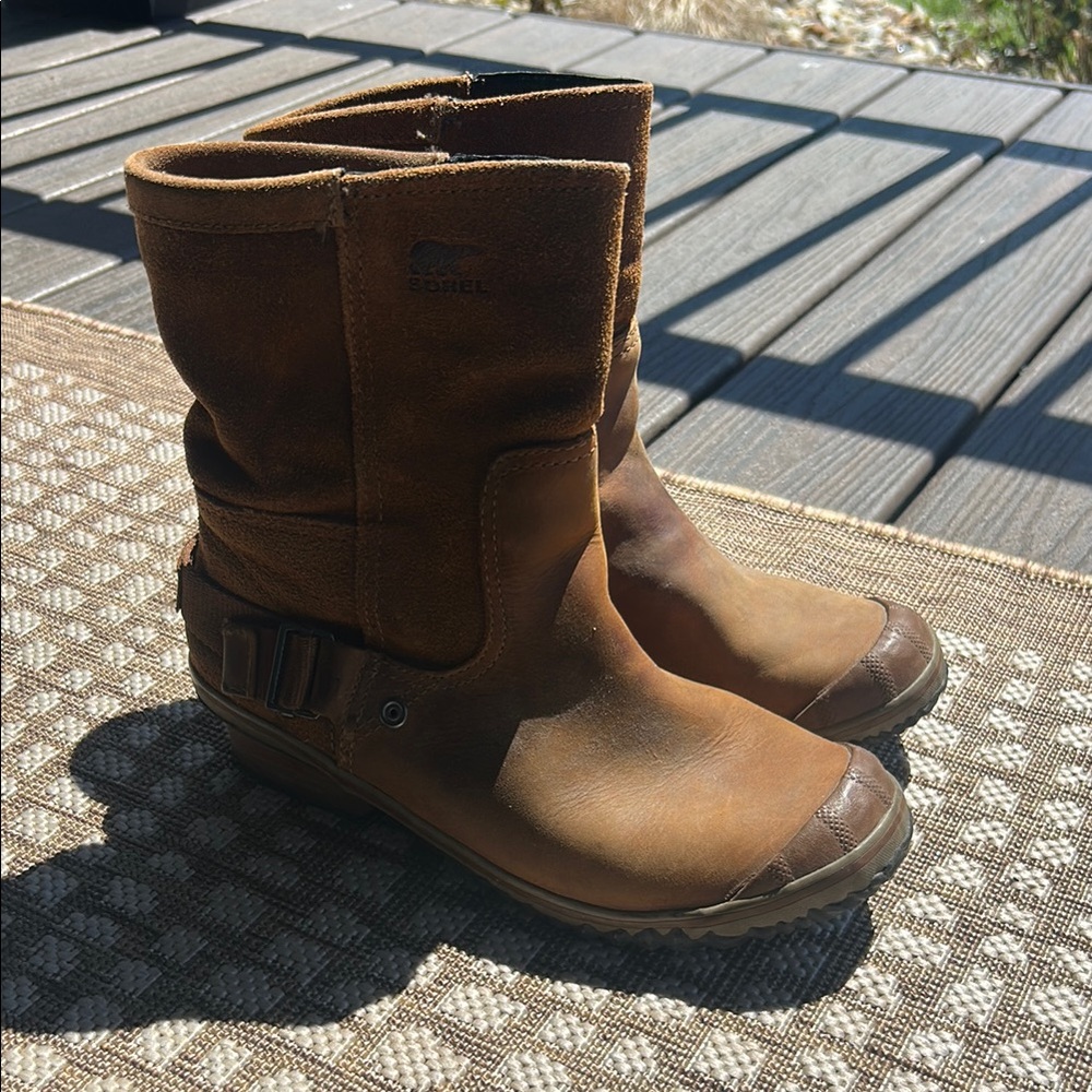 Sorel Brown Leather Ankle Boots